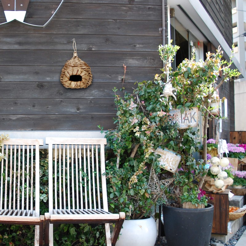 Relaxdays Bird Nest, Decorative Nesting Box, Hanging, Coir Fibre, Braided,