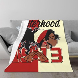 ERETWWA Elephant 1913 Delta Blanket Sigma Sorority 50"x40" Throws Flannel Lightweight Comfortable Warm Gifts for Women Girls