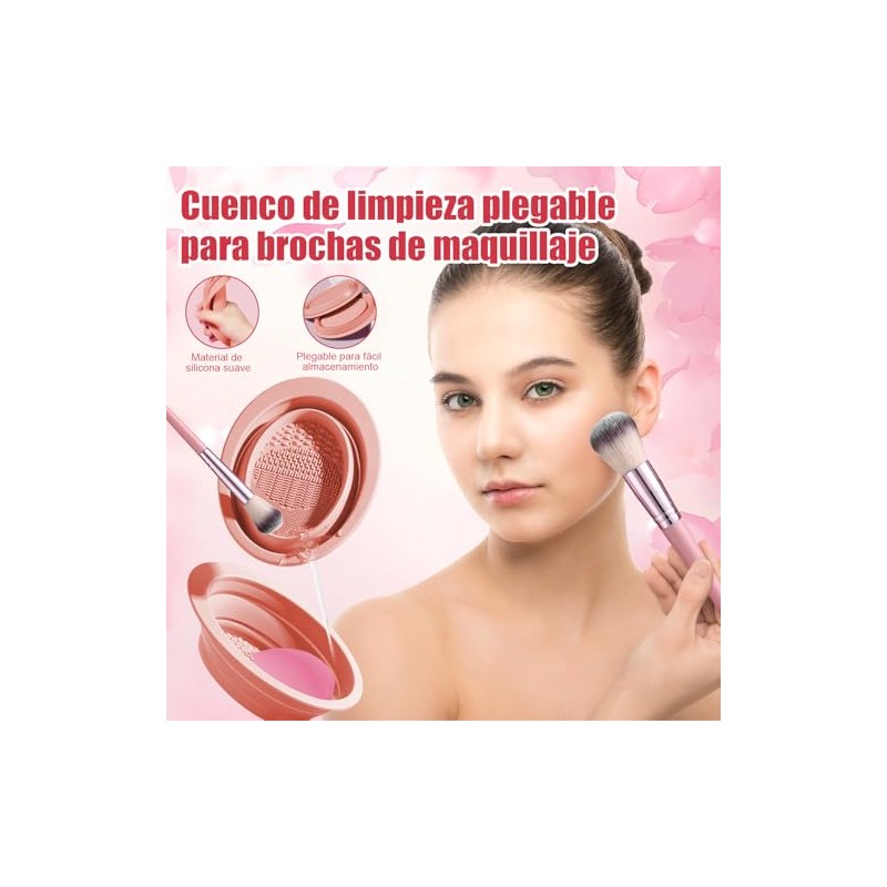 Set de Brochas de Maquillaje, 51 Piezas con Cerdas Sintéticas