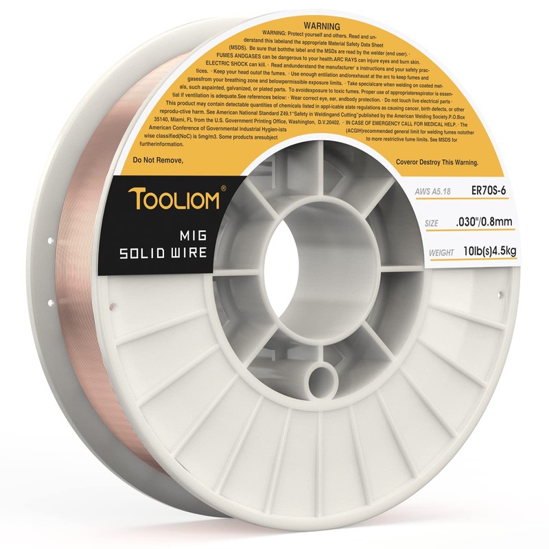 TOOLIOM ER70S-6 .030"(0.8 mm) Mild Steel Mig Solid Welding Wire