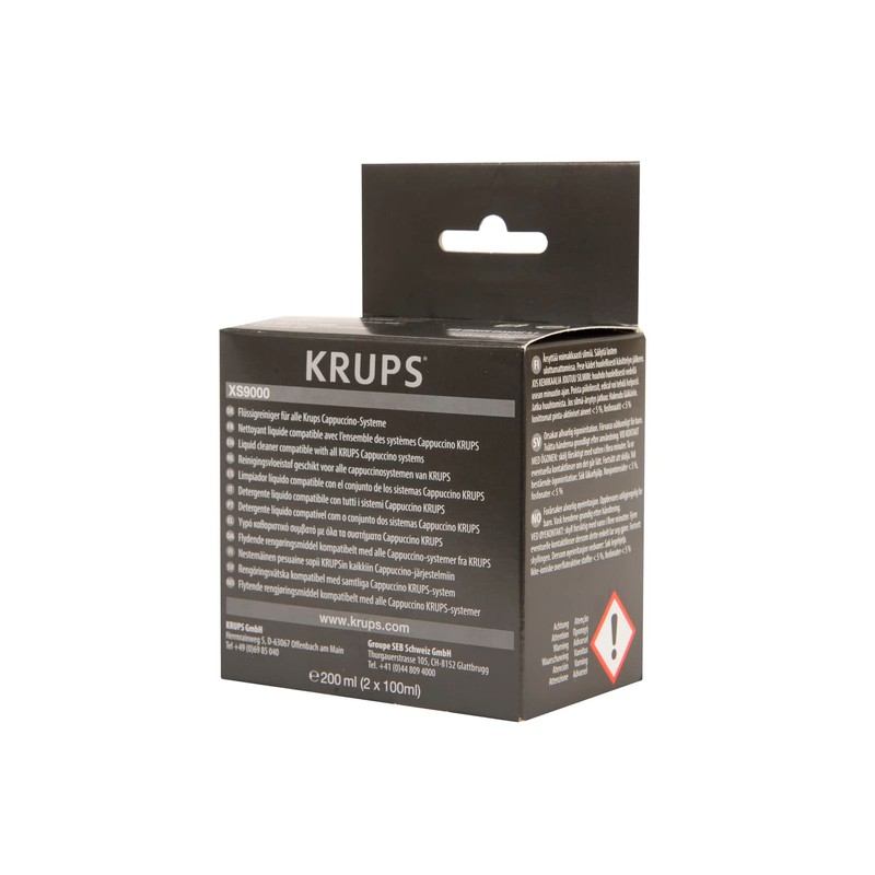 Krups XS9000 Flüssigreiniger für Kaffeevollautomaten mit einem Milchsystem, 2-er Pack