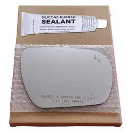 Mirror Glass Replacement + Silicone for 2013-2018 Hyundai Santa Fe Sport Passenger Side - Blind Spot (2014 2015 2016 2017 13 14 15 16 17 18)
