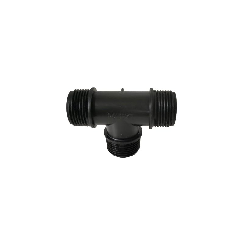 PP Threaded Fitting Screw Fitting T-Piece Black PN10 Fittings AG