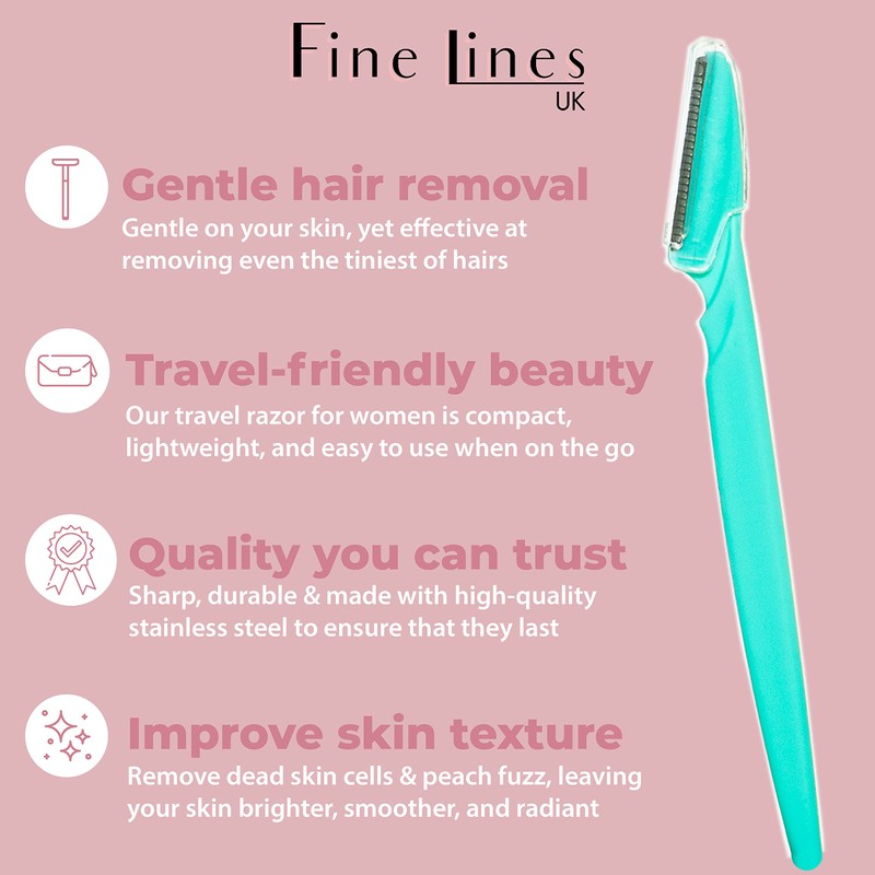 Fine Lines - Eyebrow Razor - Pack of 6, with