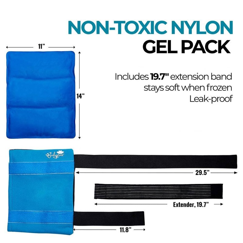 Flexible Large Gel Ice Pack for Shoulders, Arms, Back and