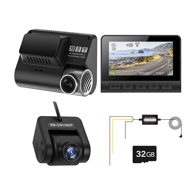 CLSSLVVBN Car Dash Cam Front Rear Dash Camera 4K/1080P Recorder