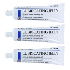 Henry Schein Sterile Lubricating Jelly – 4 oz Flip-Top Tubes, 3-Pack – Water-Soluble, Non-Greasy Formula for Medical and Personal Use, Easy Dispensing and Application