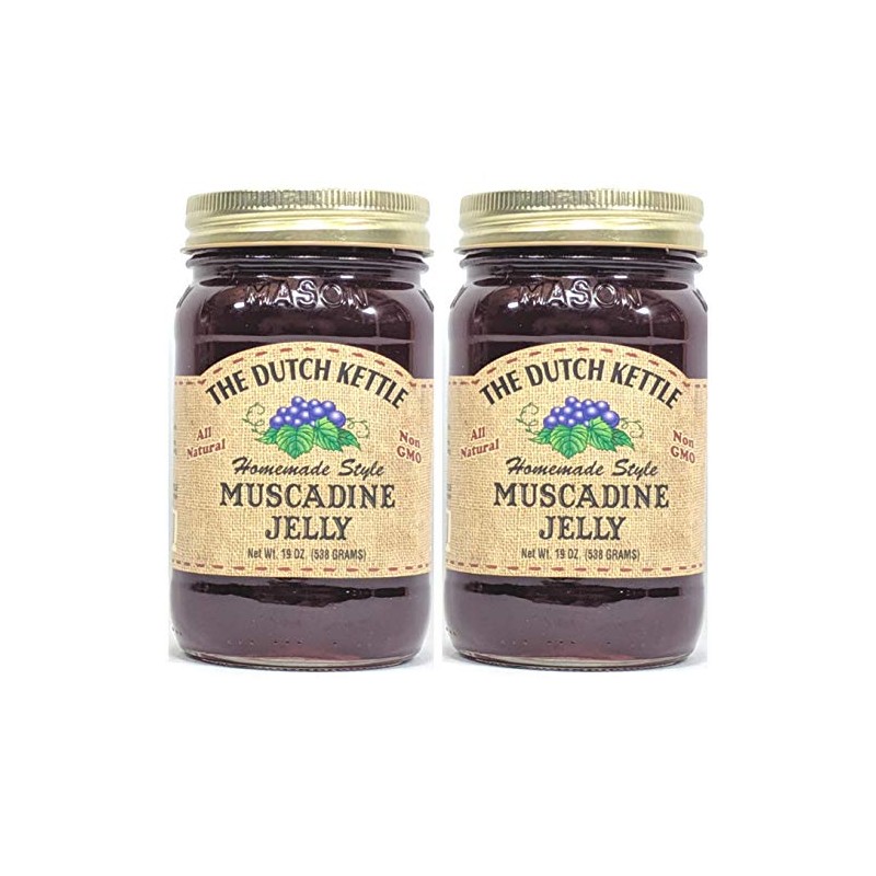 Amish Homemade Style Muscadine Jelly 2-19 Oz Reusable Jars All
