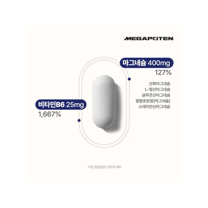 Mega Poten Complex Magnesium 400 Vitamin B6 / 메가포텐 복합