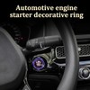 RGOAANC RGOAANC Crystal Rhinestone Engine Start Stop Decoration Ring, Push