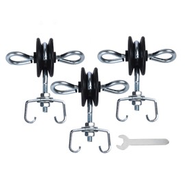 Farm Electric Fence T-Post Gate Handle Anchors Double Hook, galvanised Steel with Easy Screws, T-Post Insulators, Black (3)