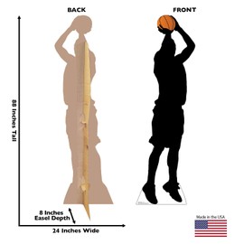 Cardboard People Baskeball Player Shooting Silhouette Life Size Cardboard Cutout Standup