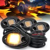 Amber Rock Lights, 4 PCS 24LEDs Rock Lights for Trucks