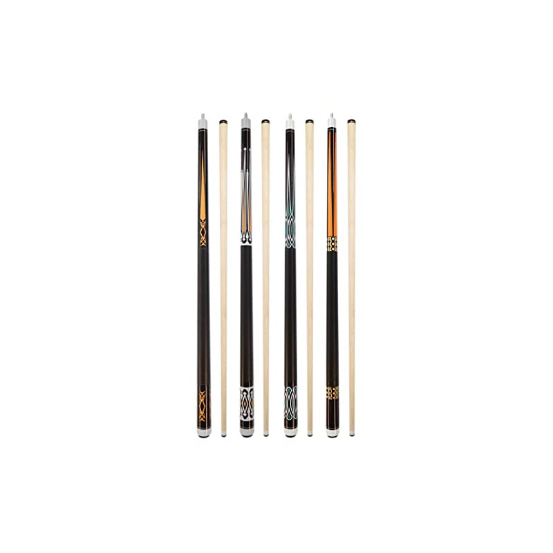 Set of 4 Pool Cues New 58" Billiard House Bar