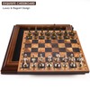 AMEROUS 14 inches Wooden Chess Set with Metal Chess Pieces
