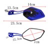 ESUPPORT Blue Motorcycle Motorbike 8mm 10mm Rearview Side Mirror ATV