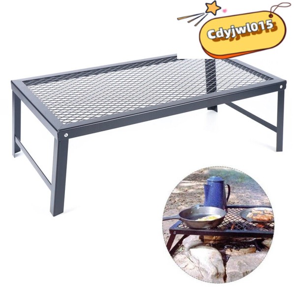 Unbranded Foldable Camping Grill Fire Pit Grate Campfire Cooking Portable