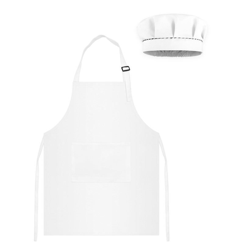 TOPWAYS Kids Cooking Apron and Hat Set 6 Pack, Kids