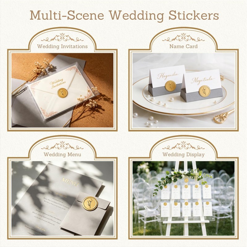 500Pcs Embossed Gold Foil Stickers, Calla Lily