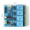 JESSINIE 12V 4 Channels Bluetooth Relay Module 4 Way Bluetooth