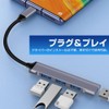 Besince USB Hub Type-C to USB3.0 1 Port USB2.0 3