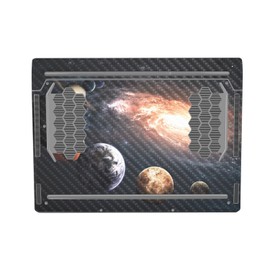 MightySkins Carbon Fiber Skin Compatible with Alienware X17 R2 (2022) Full Wrap Kit - Solar Galaxy | Protective, Durable Textured Carbon Fiber Finish | Easy to Apply & Change Styles | Made in The USA