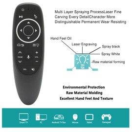 Goshyda G10s Pro Voice Remote Control, Infrared Learning 6-Axis Gyroscope Remote Control with Bluetooth Receiver for Home (G10S PRO)