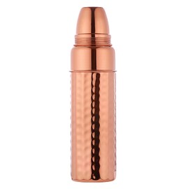 Ancient Impex Pure Copper Hammered Thermos For Ayurvedic Benefits | Pure Copper Water Bottle 99.74%, 900ml