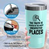 Detective Teal Edition Viking Tumbler 20oz - The truth is