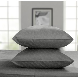 Threadmill Pillow Cases Standard Size Set of 2 |Certified 100% Egyptian Cotton Jacquard Sateen Weave| Soft, Breathable & Cooling Pillow Covers |Hotel Quality Pillow Protectors | Dark Grey Pillow Cases