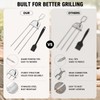 Bbq Skewer Kit - Stainless Steel Skewers - Basting Brush