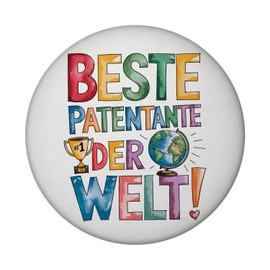 Best Godmother in the World Magnet Golden Trophy Globe Funny Magnet as Godfather Day Gift