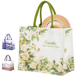 unkzyzn Extra Large Women's Canvas Tote Bag - Eco Friendly Waterproof Foldable for Wedding Beach Travel Commuter Work Shopping (Green)