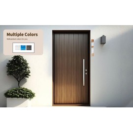 A&S Mezuzot Mezuzah Case for Door, Handcrafted Resin and Oak Wood mezzuza with scroll, Weatherproof Easy Peel and Stick Installation For Home Blessing And Protection (White, 9 Inches)