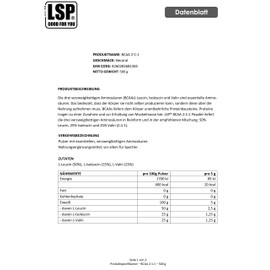 LSP BCAA Powder, 1er Pack (1 x 500 g)