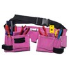11 Pocket Pink Double Leather Tool Pouch Includes Tape/Hammer Holder