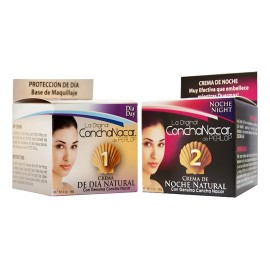 Concha Nacar Face Cream Combo 1-2 - Crema De Día 2oz, Crema