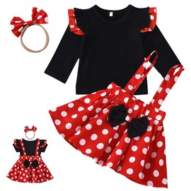 giminuo Girls' Princess Dress, Minnie, Kids Dress, Children, Halloween Costume, Girls, Costume, Cosplay, Princess, Amusement Park, Birthday Gift, Long Sleeve 43.3 inches (110 cm)