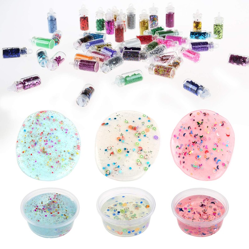 Phogary 48 Bottles Nail Art Decoration Accessories Glitter Powder Sequins