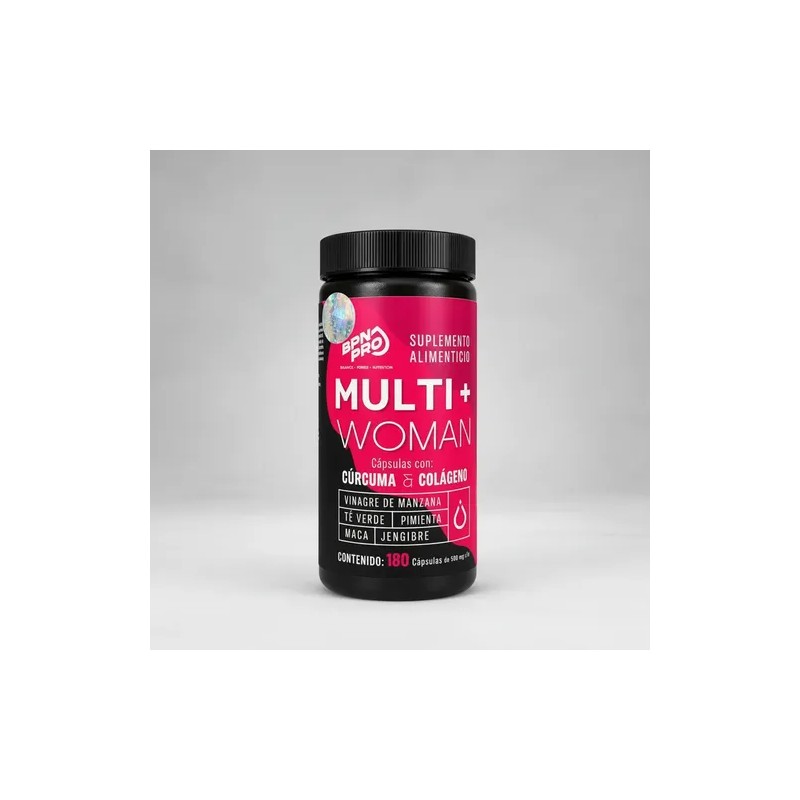 Suplemento Multi Woman Bpn Pro Cúrcuma Colágeno 180 Caps