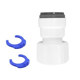 Qrity 1 PCS Quick Push to Connect, Water Filter Quick Connector, 1/2" Female Thread to 1/2" Straight Quick Connect, for RO Water Reverse Osmosis