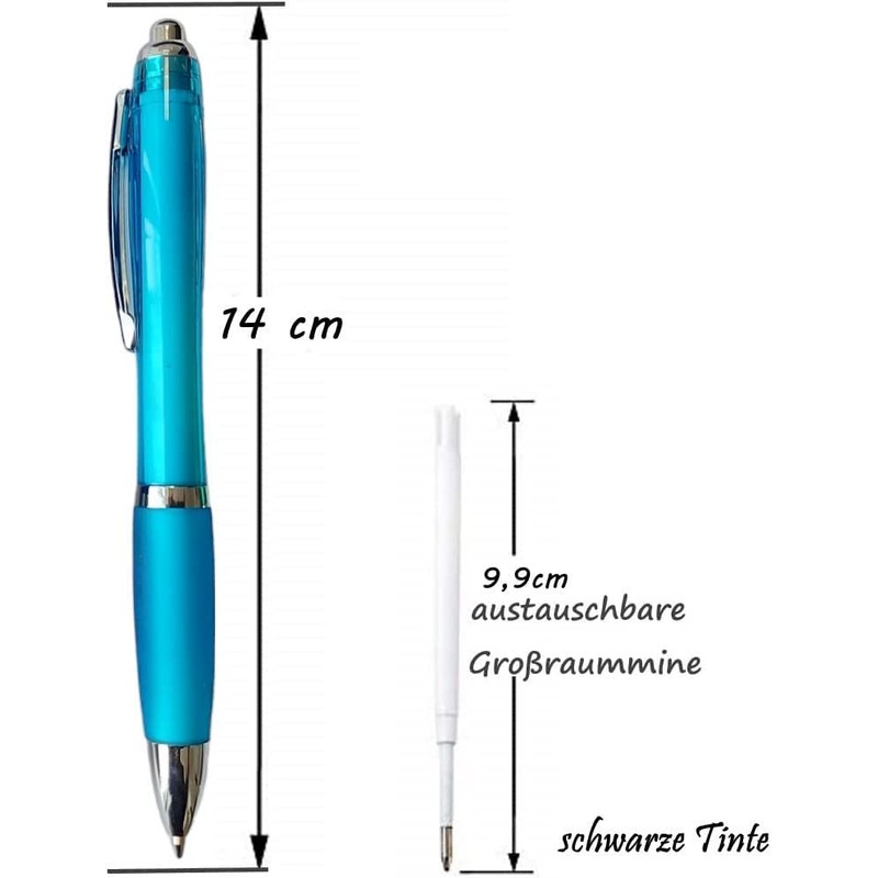 Libetui 10 Ergonomic Ballpoint Pen Set Black Ink Non-Slip Grip