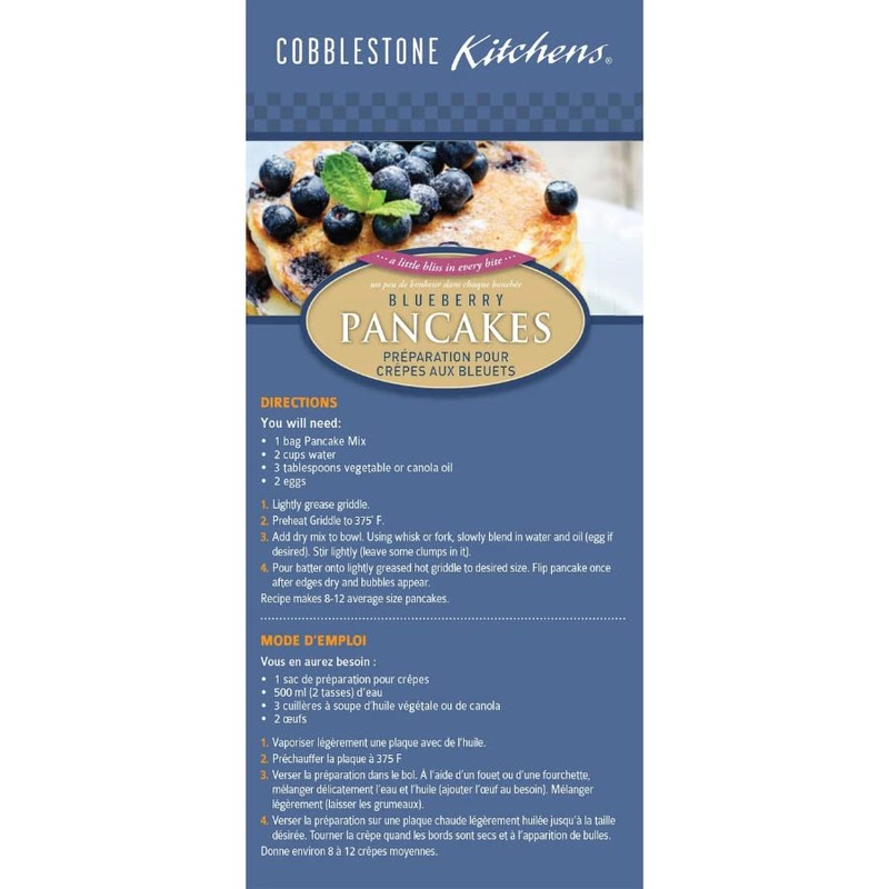 Cobblestone Kitchens | Blueberry Pancake Gourmet Mix | Contains Real