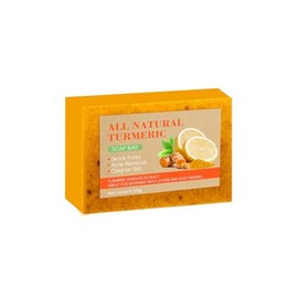 Soleneva Kurkuma reinigendes ätherisches Öl Handseife,Reinigende Seife mit Zitrone und Kurkuma,Befeuchten und verbessern Trockenheit (1)