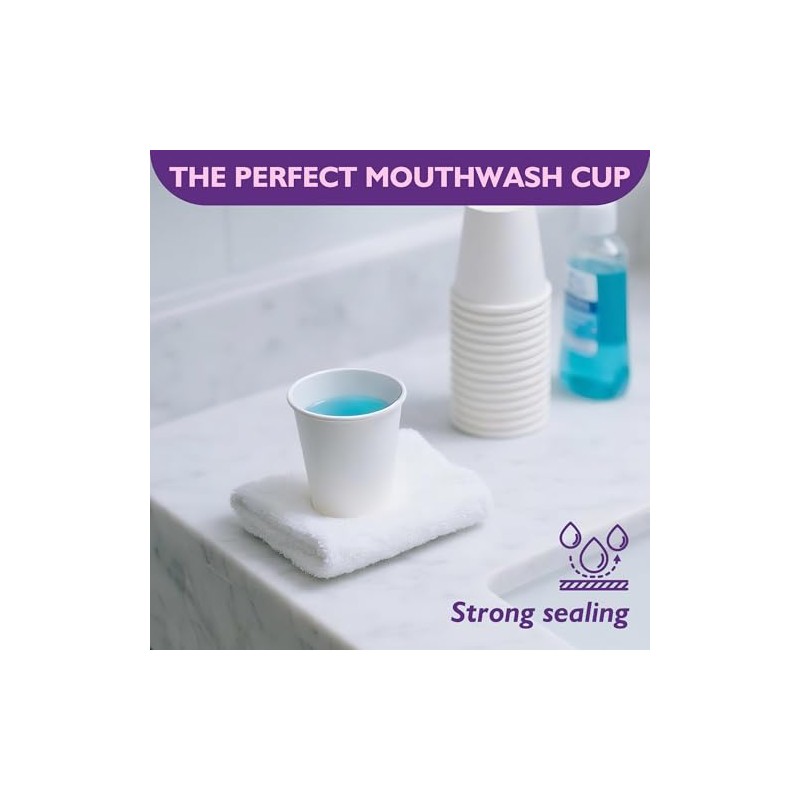 3 oz Disposable Paper Cups, Mouthwash Cups, Small Coffee Cups