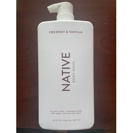 Native Natural Body Wash Pump, Coconut & Vanilla,Sulfat
