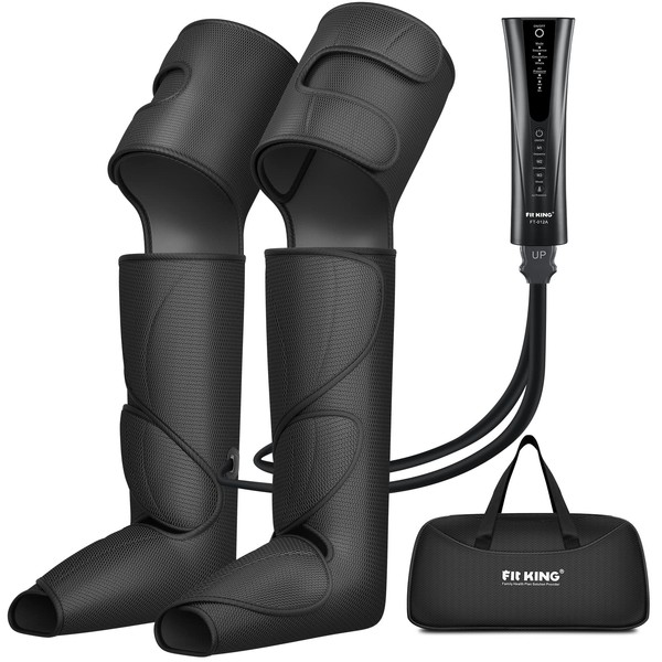 FIT KING Foot and Leg Massager for Circulation and Relaxation with Hand-held Controller 3 Modes 3 Intensities