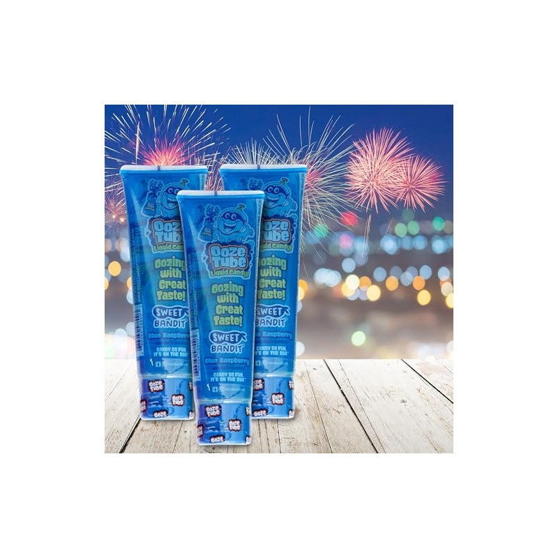 Ooze Tube Liquid Candy Blue Raspberry, 4 Ounce Each (Pack