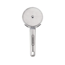 Farberware Professional Stainless Steel Soft Handle Comfort Grip Pizza Wheel for Cutting Pizza, Desserts and More, Dishwasher Safe, Hanging Hole for Easy Storage, 8.5-Inch, Gray