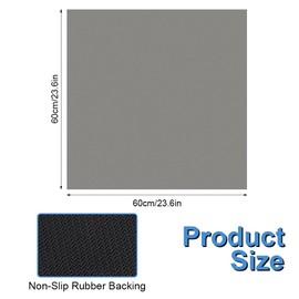 Washing Machine Pad, Non-Slip, 60 x 60 cm, Washing Machine Cover, Quick-Drying Washing Machine Pad, Universal Cut to Size, Washing Machine Mat for Dryers, Tumble Dryers (Grey)